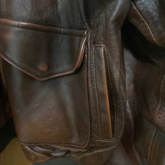 US Wings Brown Leather Jacket - Picture 14 of 16
